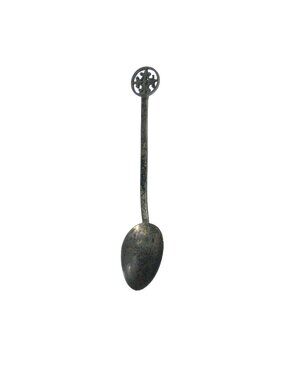 Silver Ornate Spoon Decorative Handle 4 inch